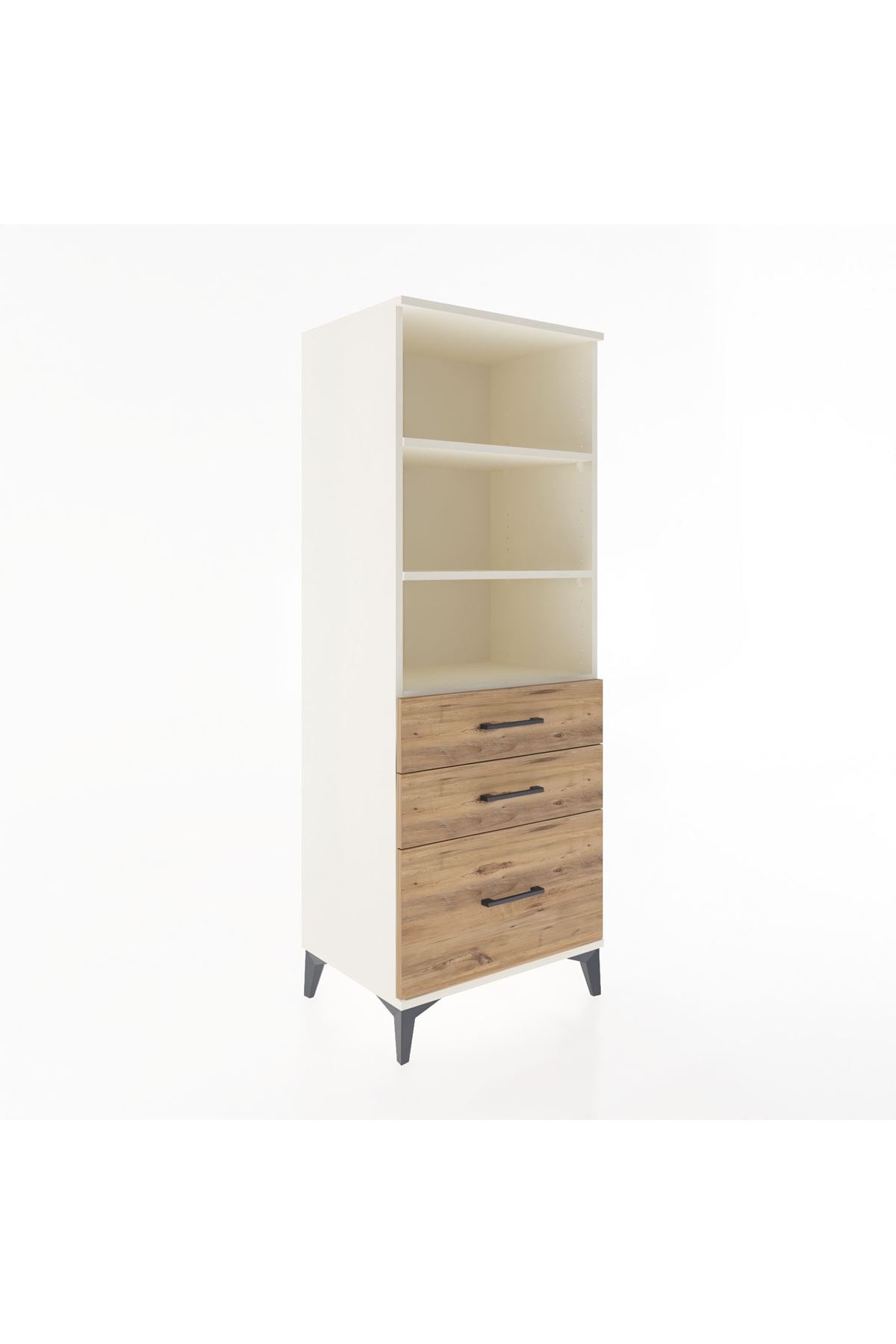 Hyperion Dolap 3 Raflı 3 Çekmeceli 60x44x163 - S53M008V3B