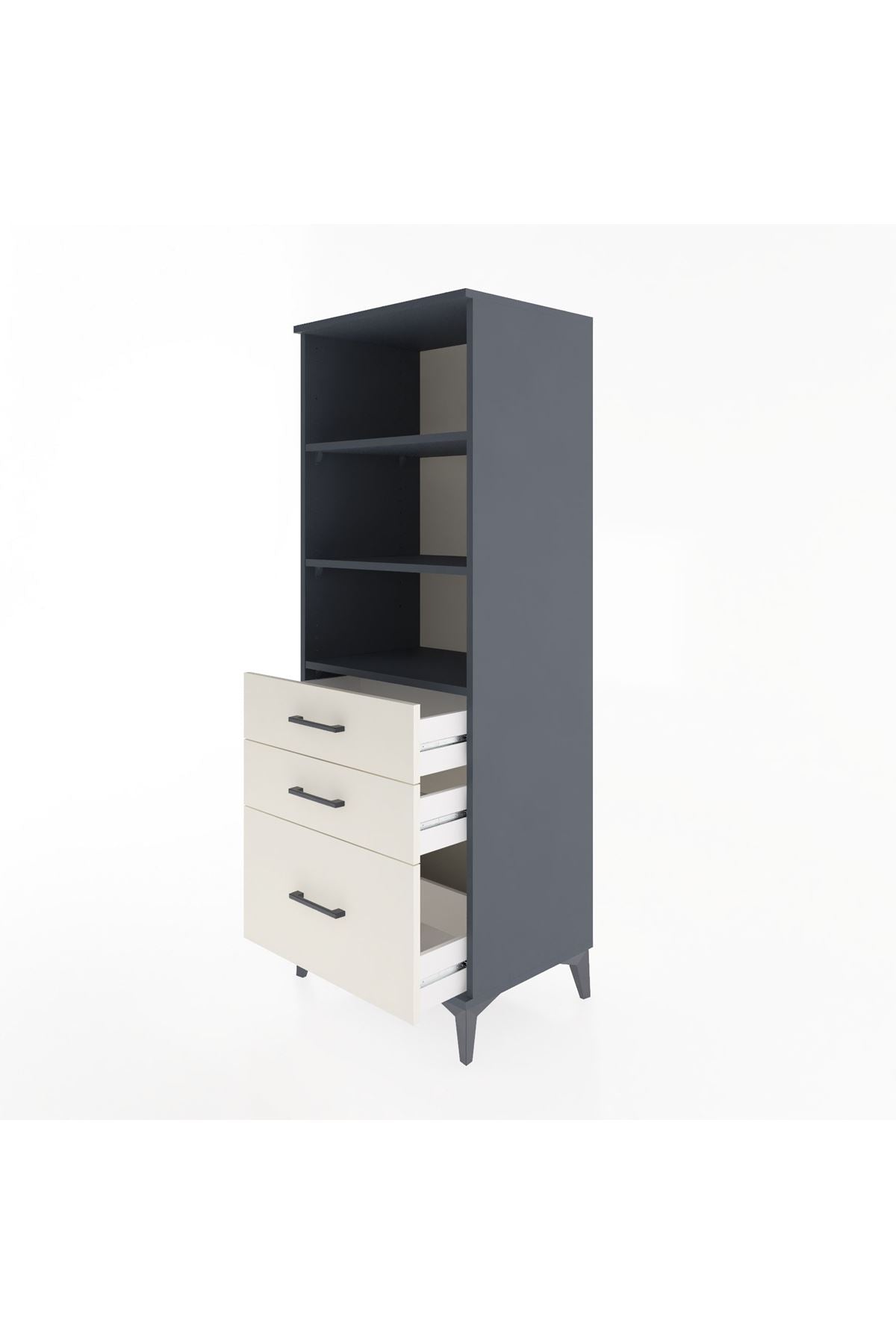 Hyperion Dolap 3 Raflı 3 Çekmeceli 60x44x163 - S53M008V4B
