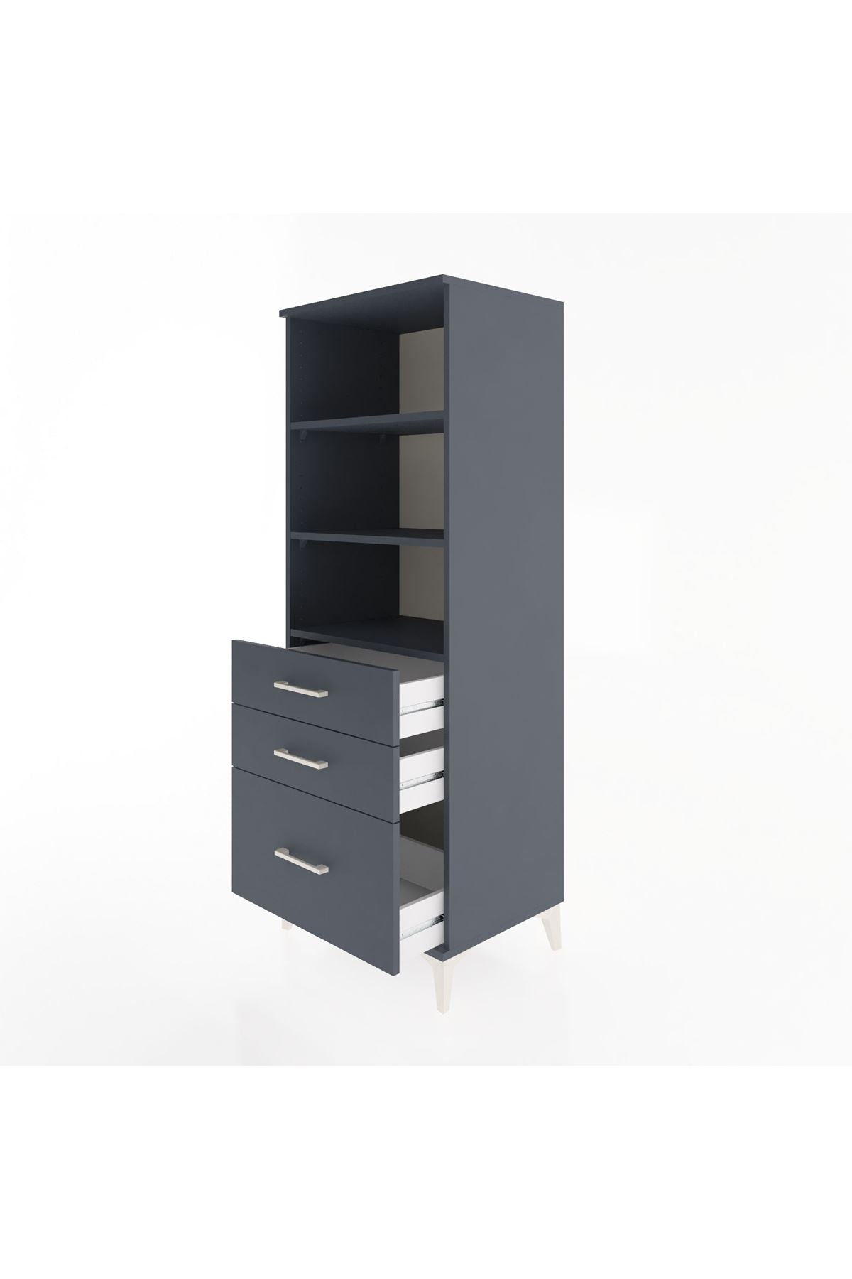 Hyperion Dolap 3 Raflı 3 Çekmeceli 60x44x163 - S53M008V5B