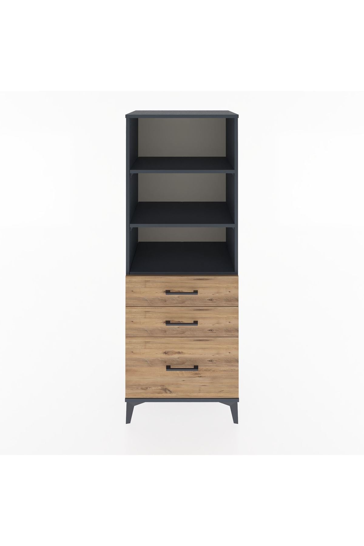 Hyperion Dolap 3 Raflı 3 Çekmeceli 60x44x163 - S53M008V6B