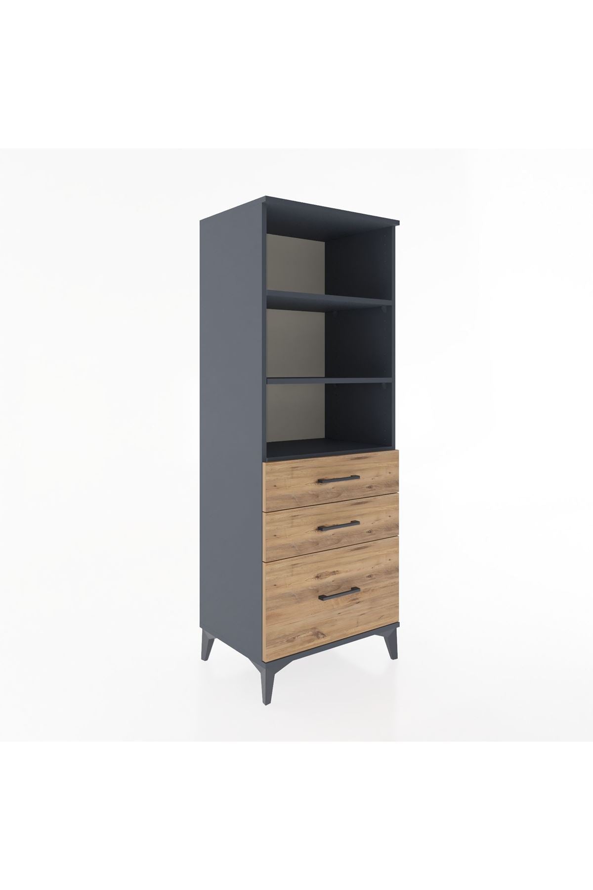 Hyperion Dolap 3 Raflı 3 Çekmeceli 60x44x163 - S53M008V6B