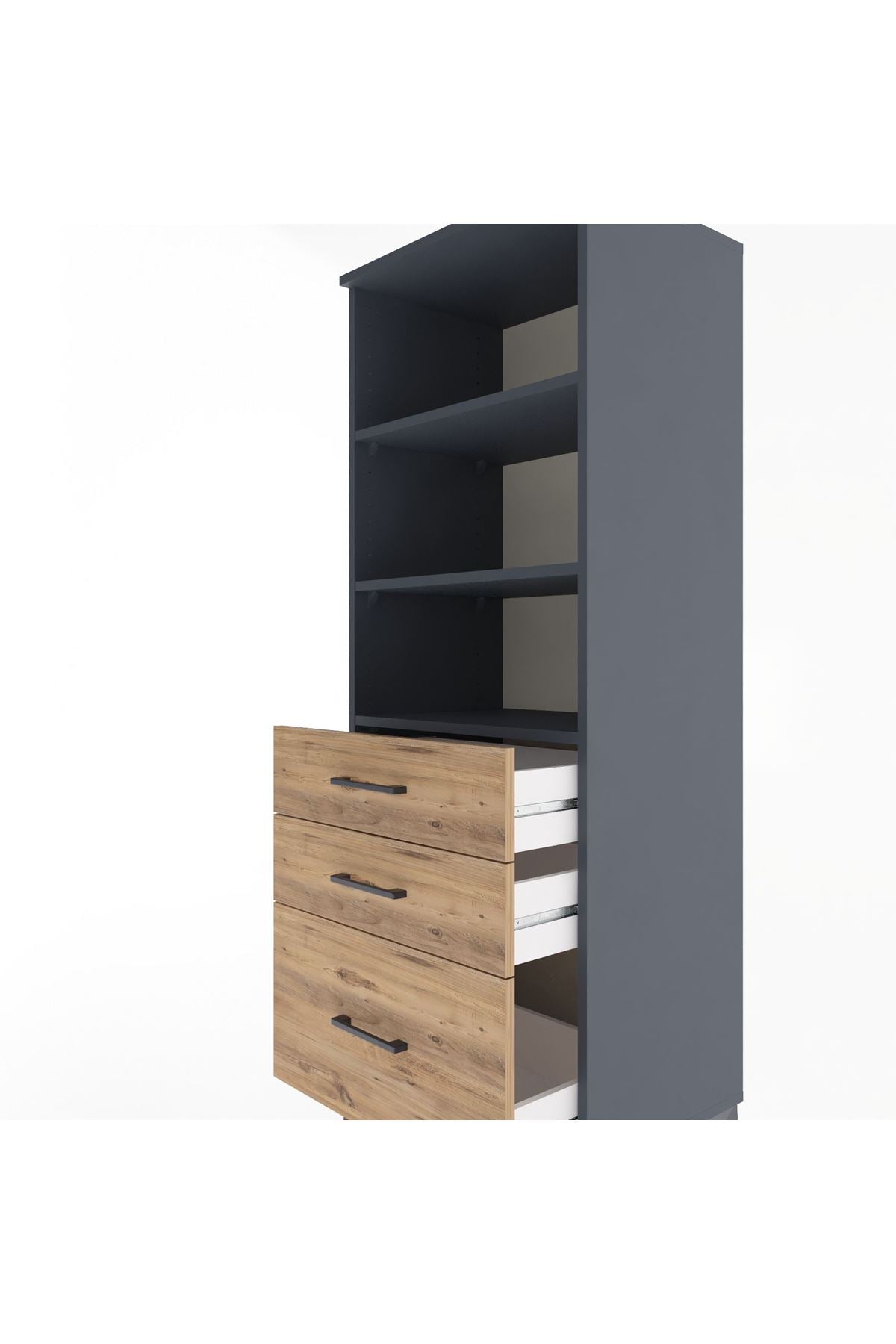 Hyperion Dolap 3 Raflı 3 Çekmeceli 60x44x163 - S53M008V6B