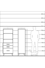 Hyperion Dolap 3 Raflı 3 Çekmeceli 60x44x163 - S53M008V6B