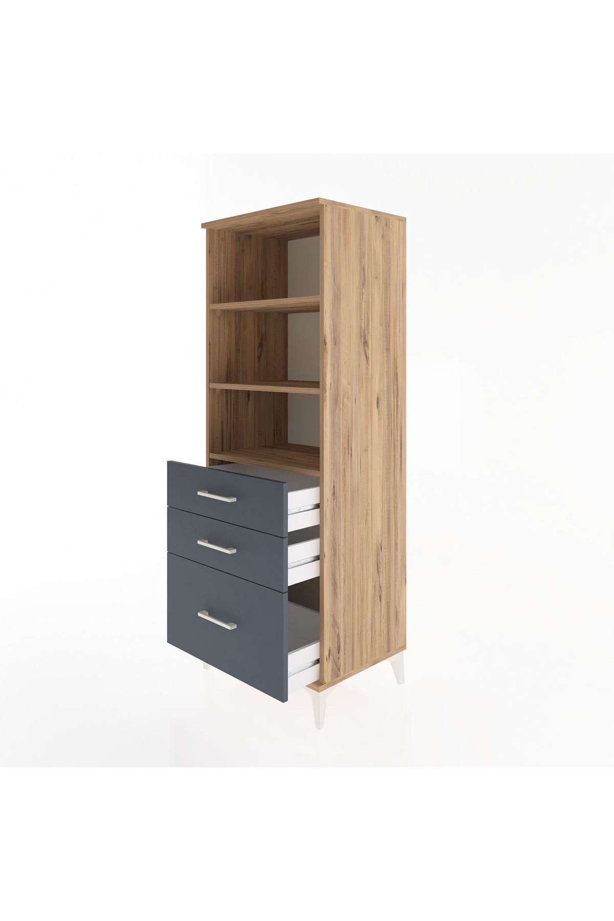Hyperion Dolap 3 Raflı 3 Çekmeceli 60x44x163 - S53M008V8B