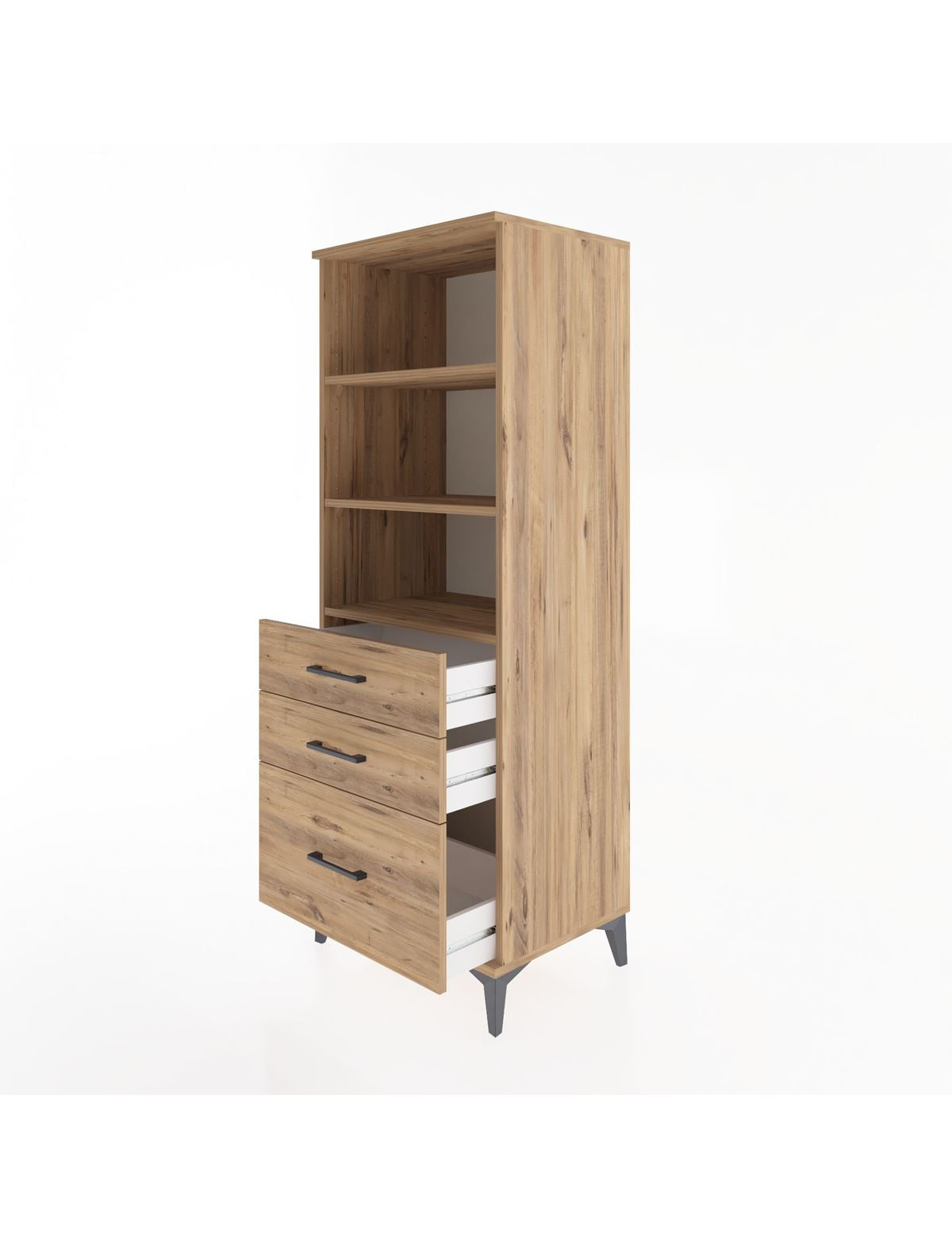 Hyperion Dolap 3 Raflı 3 Çekmeceli 60x44x163 - S53M008V9B