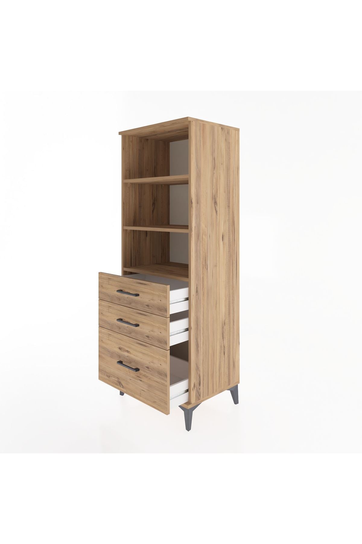Hyperion Dolap 3 Raflı 3 Çekmeceli 60x44x163 - S53M008V9B