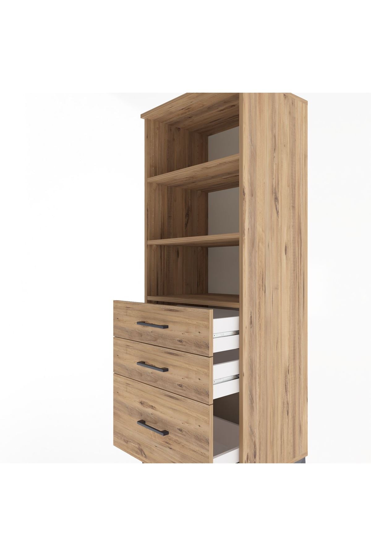 Hyperion Dolap 3 Raflı 3 Çekmeceli 60x44x163 - S53M008V9B