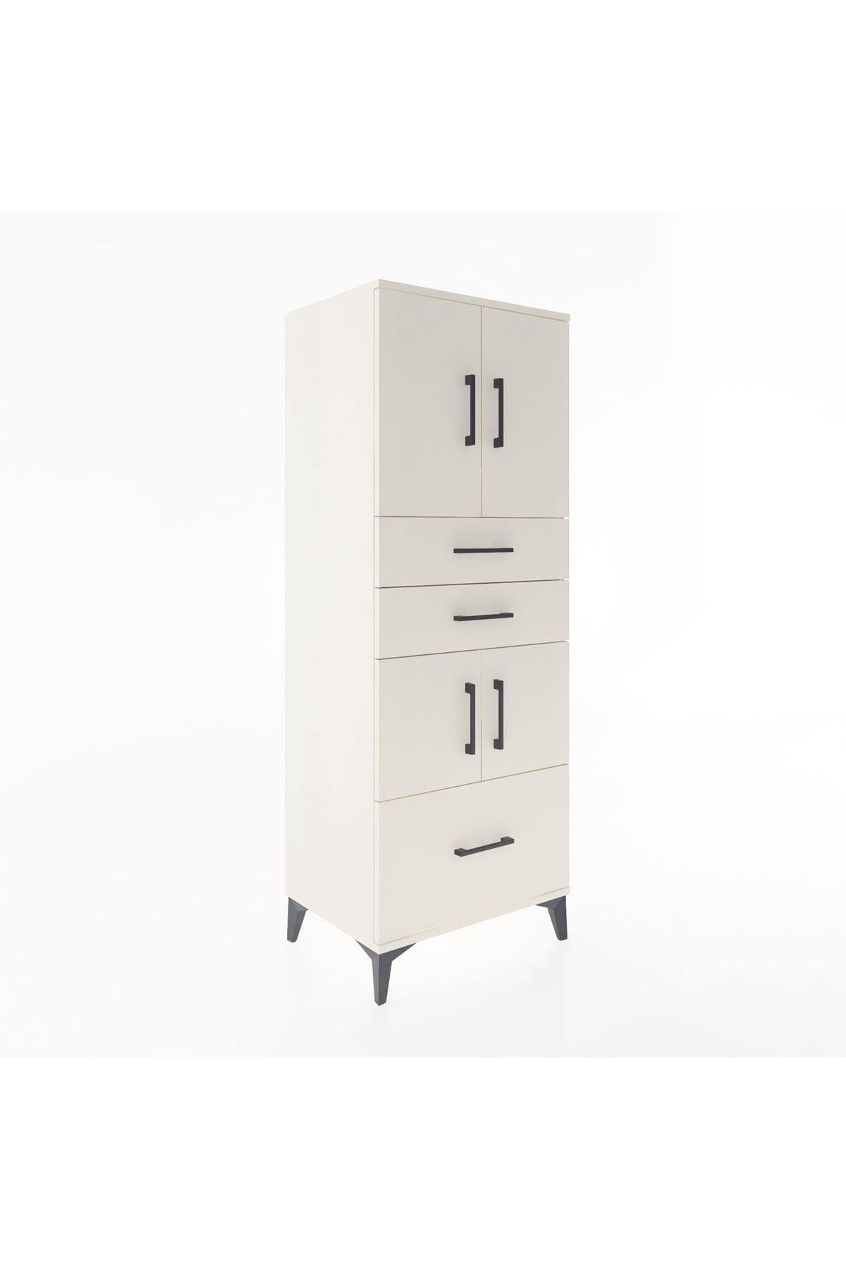 Hyperion Dolap 3 Raflı 3 Çekmeceli 4 Kapaklı 60x44x163 - S53M009V1B