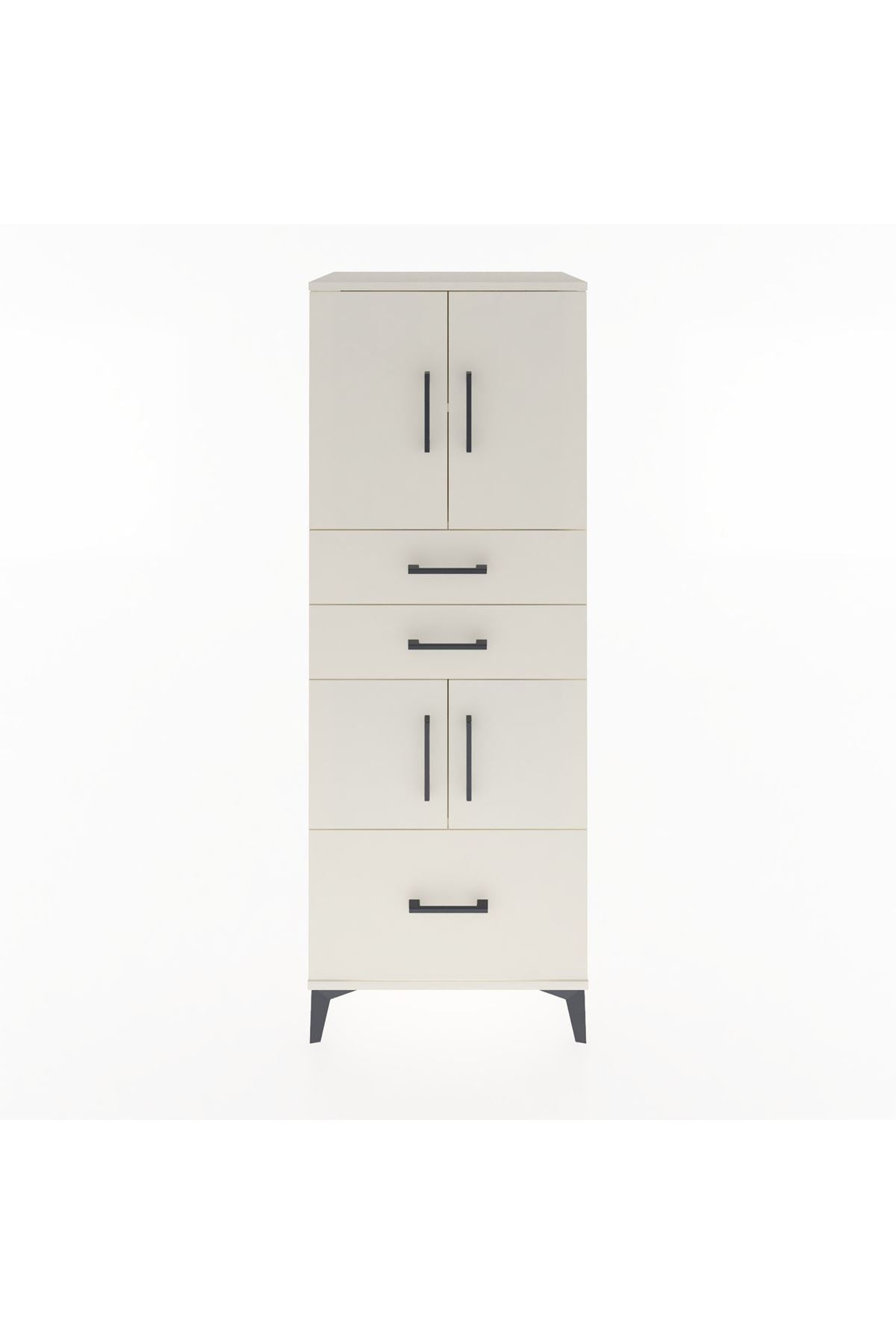 Hyperion Dolap 3 Raflı 3 Çekmeceli 4 Kapaklı 60x44x163 - S53M009V1B