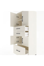 Hyperion Dolap 3 Raflı 3 Çekmeceli 4 Kapaklı 60x44x163 - S53M009V1B