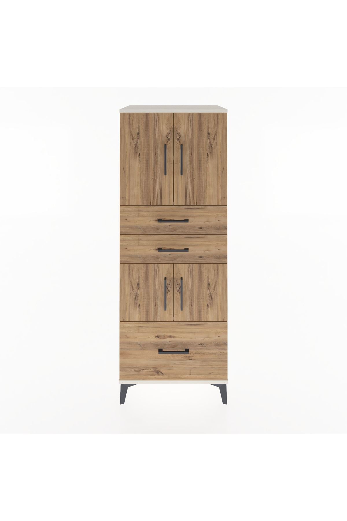 Hyperion Dolap 3 Raflı 3 Çekmeceli 4 Kapaklı 60x44x163 - S53M009V3B