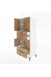 Hyperion Dolap 3 Raflı 3 Çekmeceli 4 Kapaklı 60x44x163 - S53M009V3B