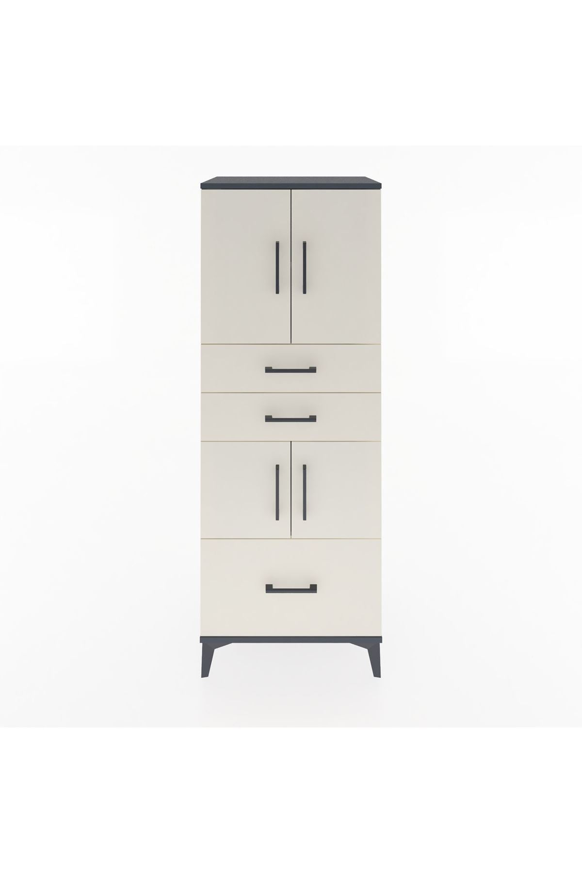 Hyperion Dolap 3 Raflı 3 Çekmeceli 4 Kapaklı 60x44x163 - S53M009V4B