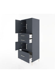 Hyperion Dolap 3 Raflı 3 Çekmeceli 4 Kapaklı 60x44x163 - S53M009V5B