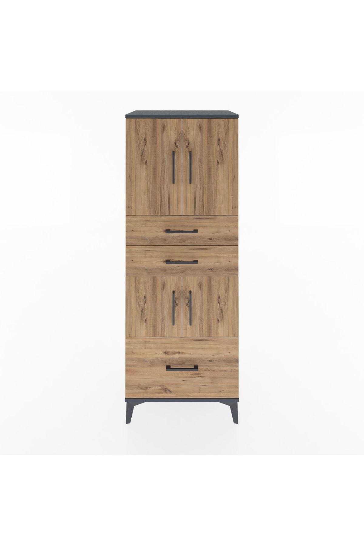 Hyperion Dolap 3 Raflı 3 Çekmeceli 4 Kapaklı 60x44x163 - S53M009V6B