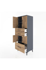 Hyperion Dolap 3 Raflı 3 Çekmeceli 4 Kapaklı 60x44x163 - S53M009V6B