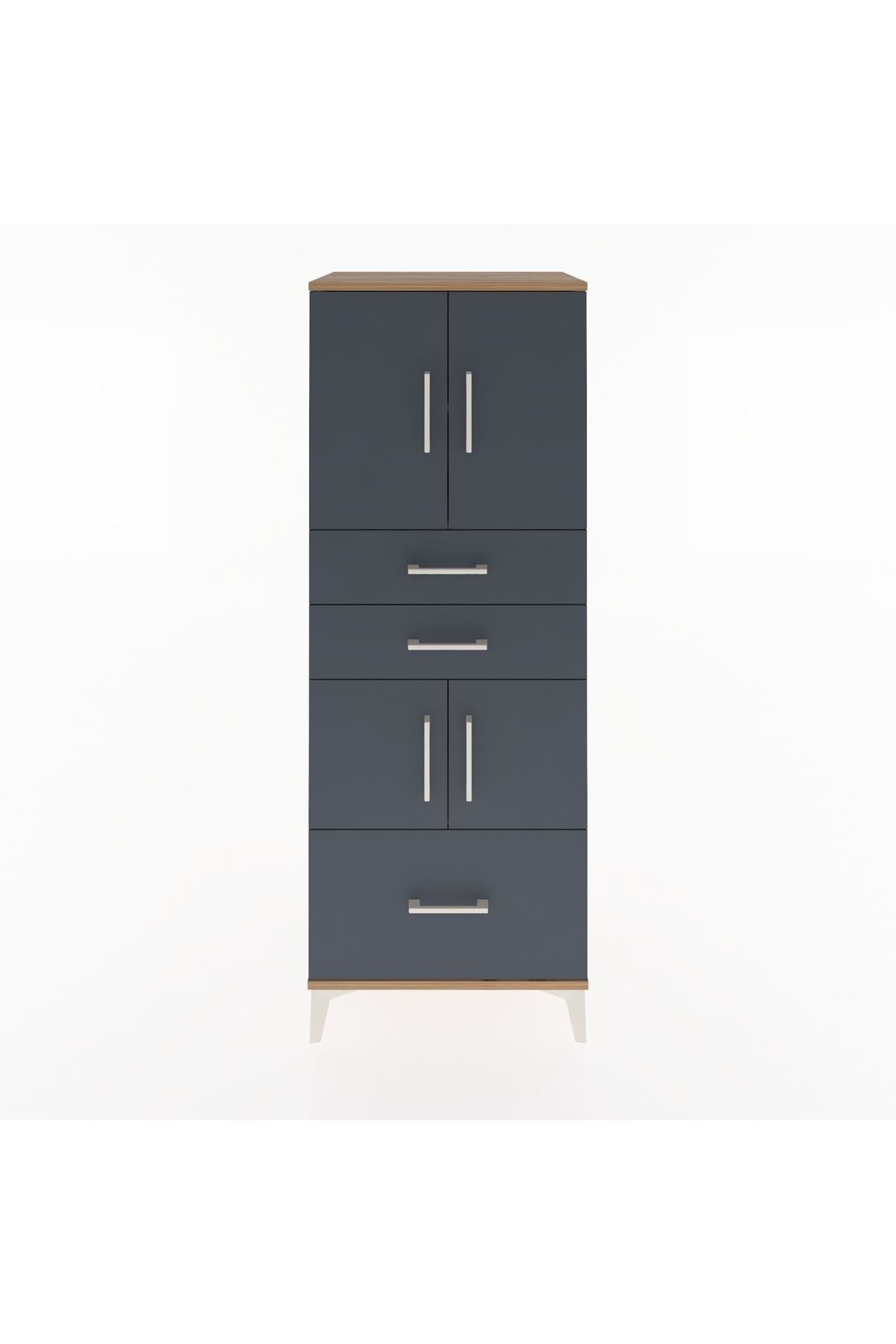 Hyperion Dolap 3 Raflı 3 Çekmeceli 4 Kapaklı 60x44x163 - S53M009V8B