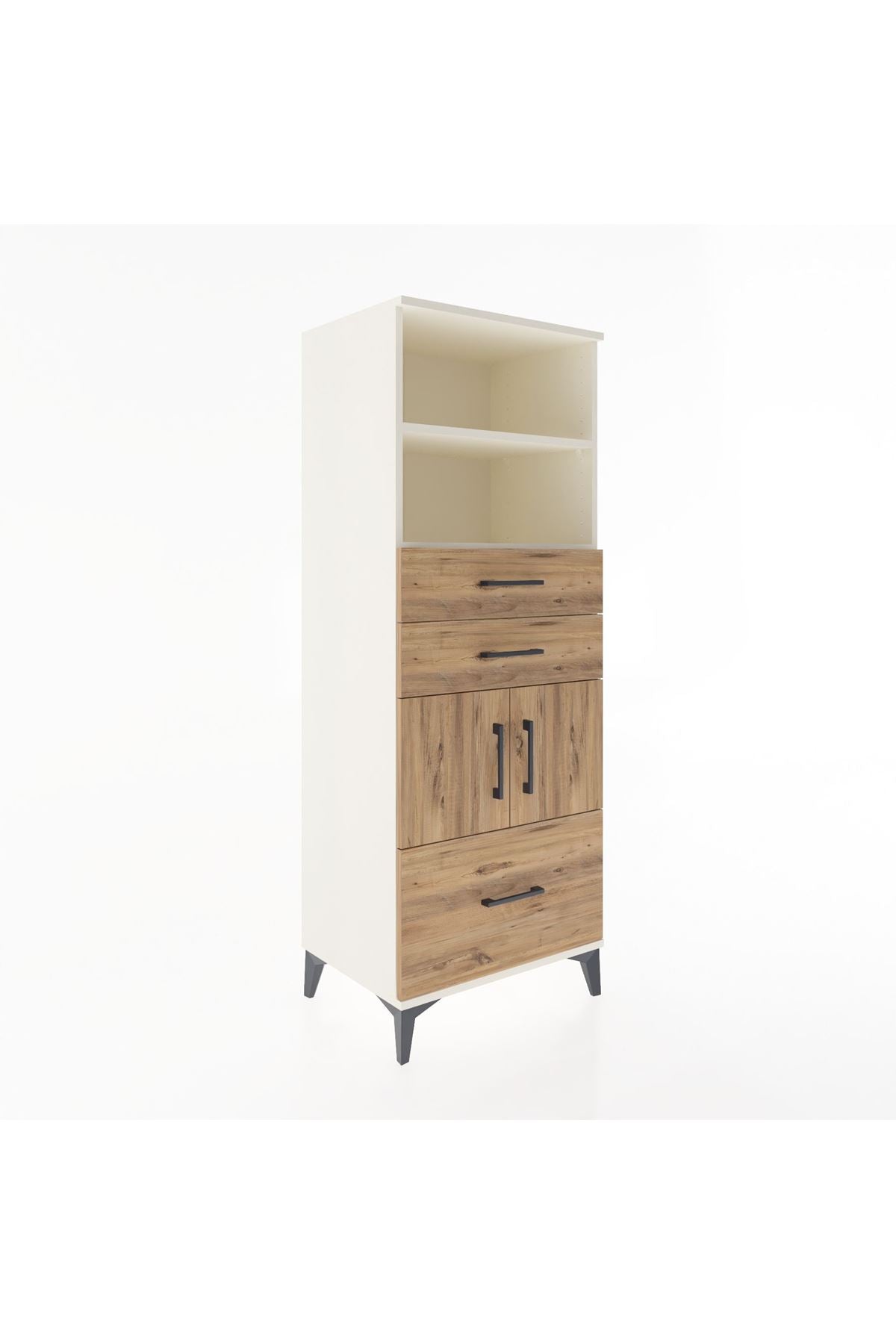 Hyperion Dolap 3 Raflı 3 Çekmeceli 2 Kapaklı 60x44x163 - S53M010V3B