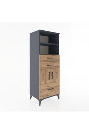 Hyperion Dolap 3 Raflı 3 Çekmeceli 2 Kapaklı 60x44x163 - S53M010V6B
