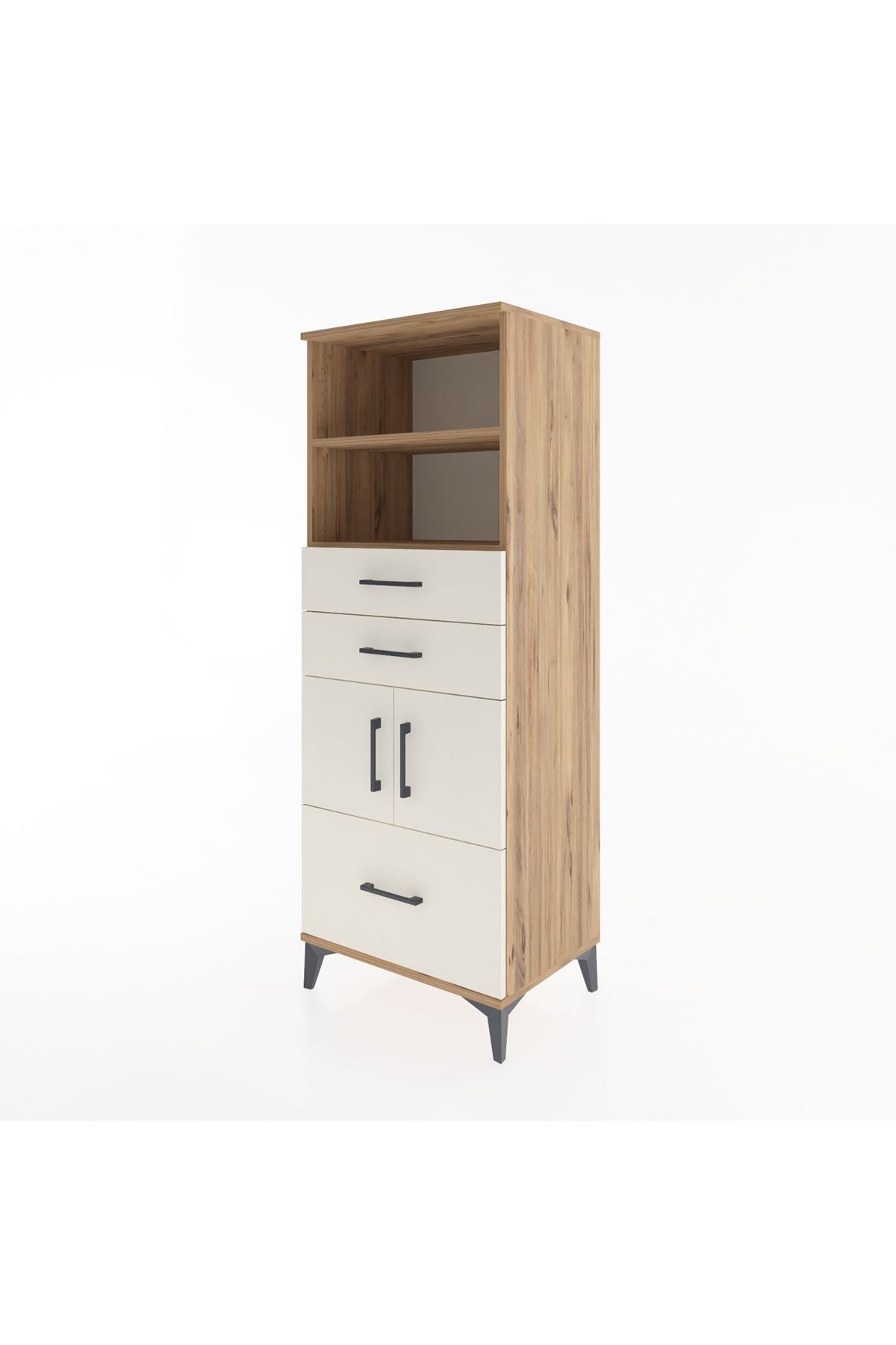 Hyperion Dolap 3 Raflı 3 Çekmeceli 2 Kapaklı 60x44x163 - S53M010V7B