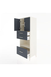 Hyperion Dolap 3 Raflı 3 Çekmeceli 2 Kapaklı 60x44x163 - S53M011V2B