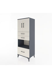 Hyperion Dolap 3 Raflı 3 Çekmeceli 2 Kapaklı 60x44x163 - S53M011V4B