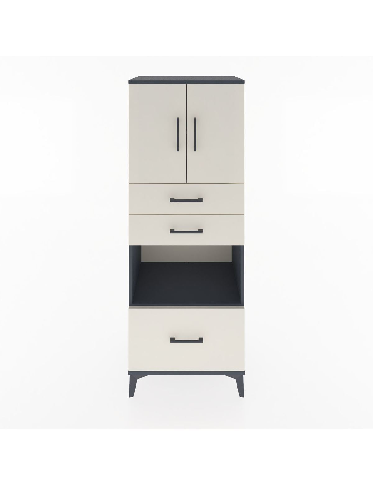 Hyperion Dolap 3 Raflı 3 Çekmeceli 2 Kapaklı 60x44x163 - S53M011V4B
