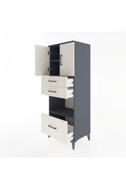Hyperion Dolap 3 Raflı 3 Çekmeceli 2 Kapaklı 60x44x163 - S53M011V4B