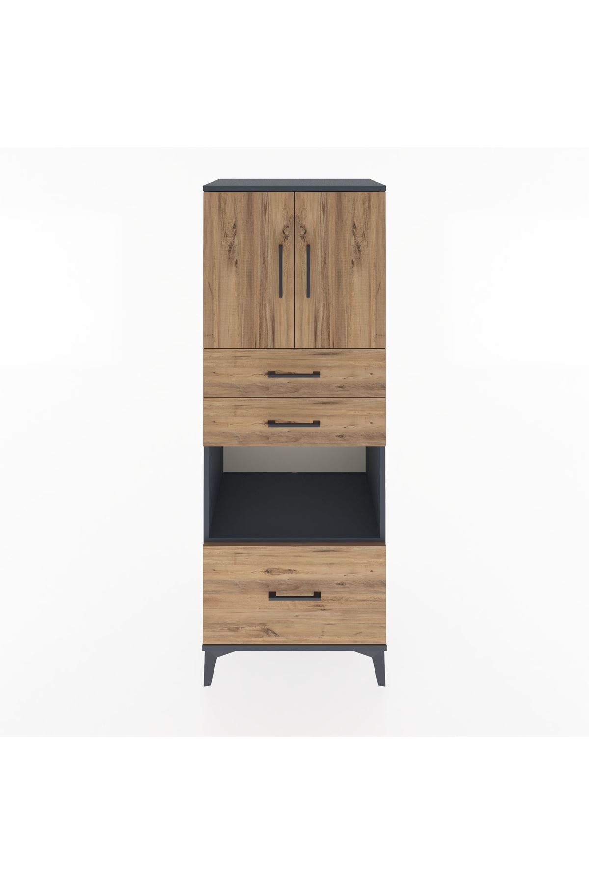 Hyperion Dolap 3 Raflı 3 Çekmeceli 2 Kapaklı 60x44x163 - S53M011V6B