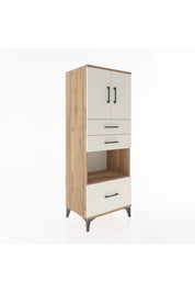 Hyperion Dolap 3 Raflı 3 Çekmeceli 2 Kapaklı 60x44x163 - S53M011V7B
