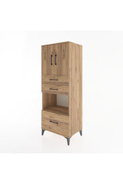Hyperion Dolap 3 Raflı 3 Çekmeceli 2 Kapaklı 60x44x163 - S53M011V9B