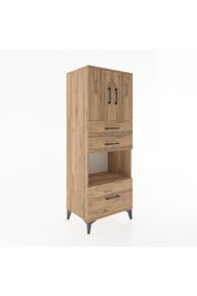 Hyperion Dolap 3 Raflı 3 Çekmeceli 2 Kapaklı 60x44x163 - S53M011V9B