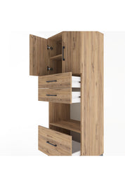 Hyperion Dolap 3 Raflı 3 Çekmeceli 2 Kapaklı 60x44x163 - S53M011V9B