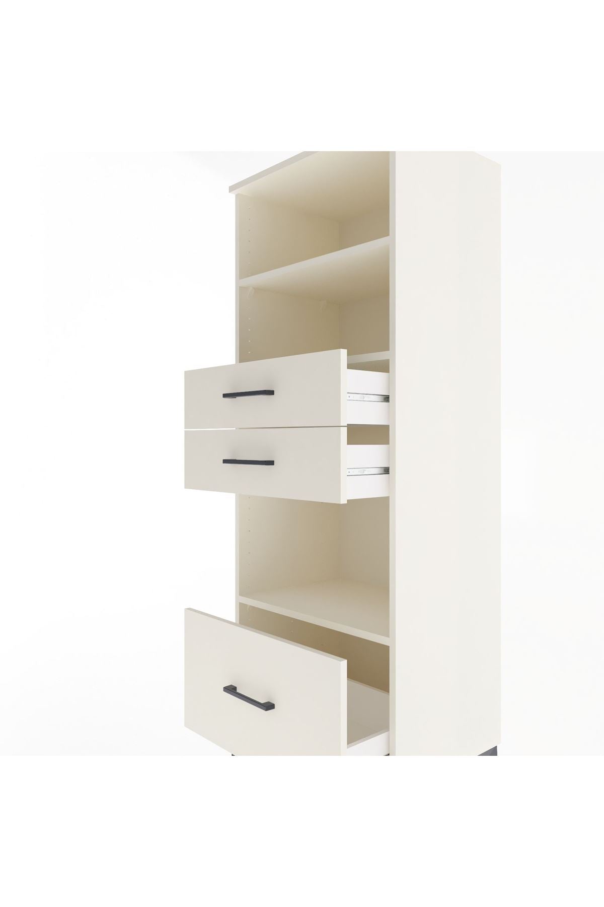 Hyperion Dolap 3 Raflı 3 Çekmeceli 60x44x163 - S53M012V1B