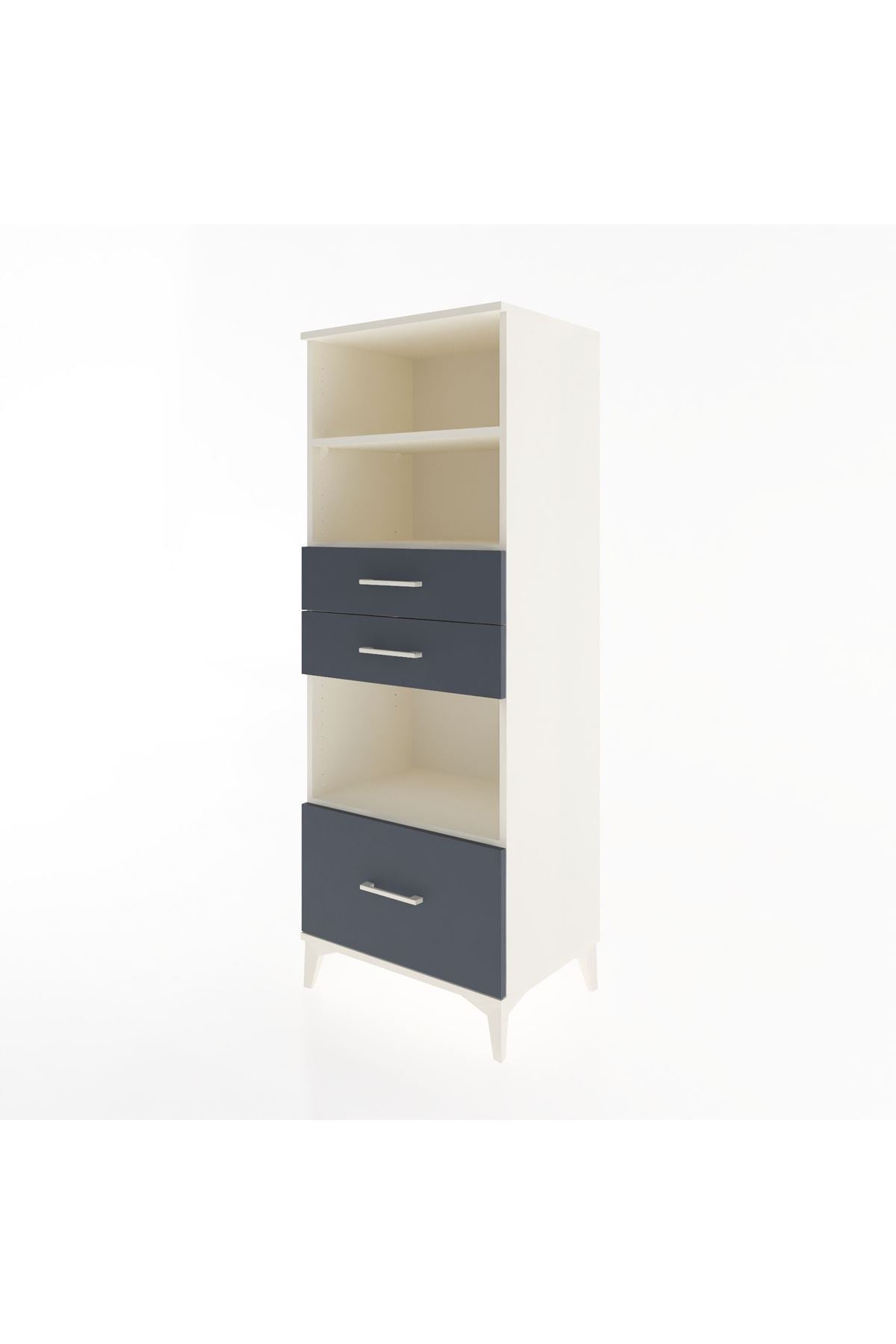 Hyperion Dolap 3 Raflı 3 Çekmeceli 60x44x163 - S53M012V2B