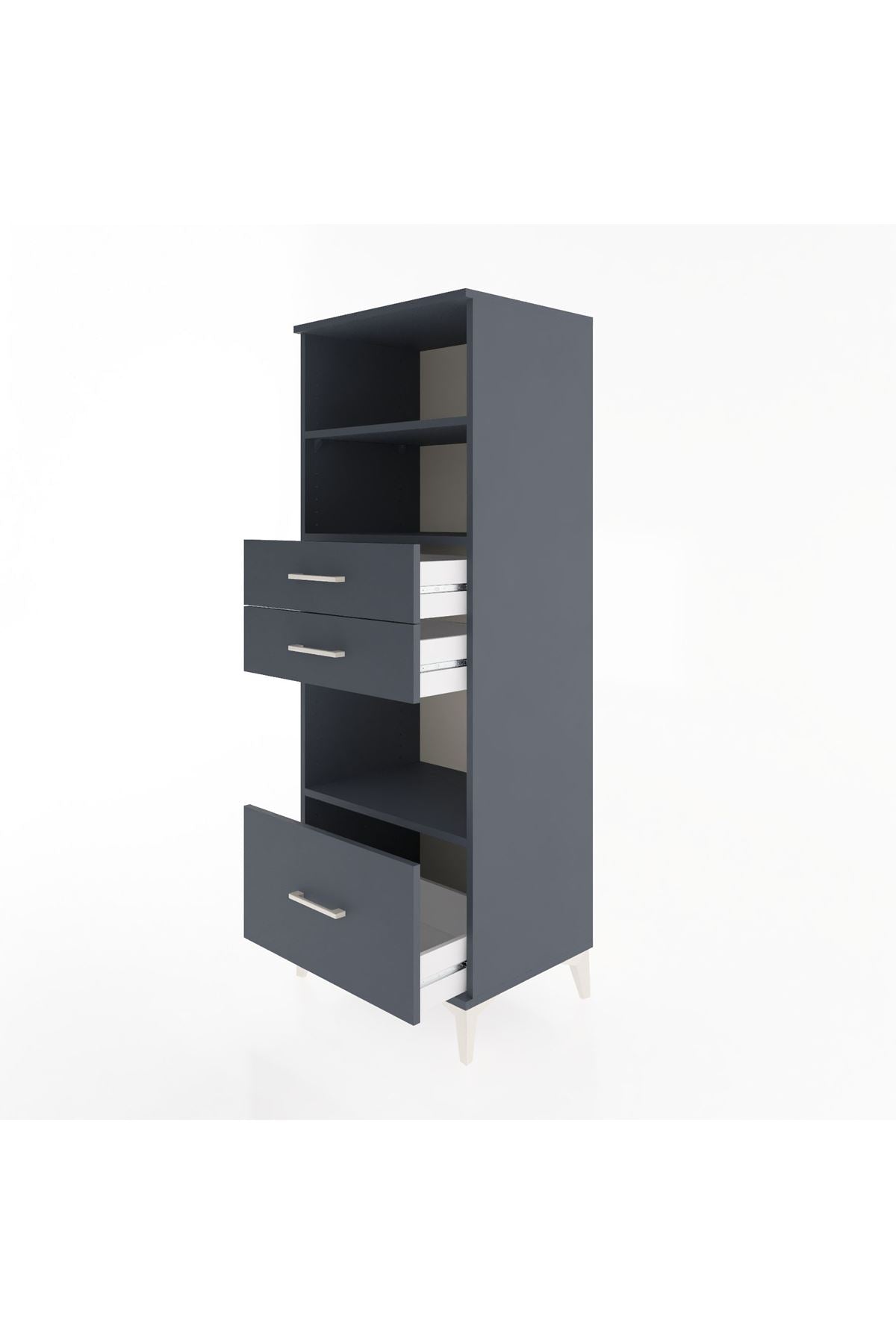 Hyperion Dolap 3 Raflı 3 Çekmeceli 60x44x163 - S53M012V5B