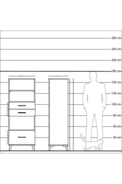 Hyperion Dolap 3 Raflı 3 Çekmeceli 60x44x163 - S53M012V5B