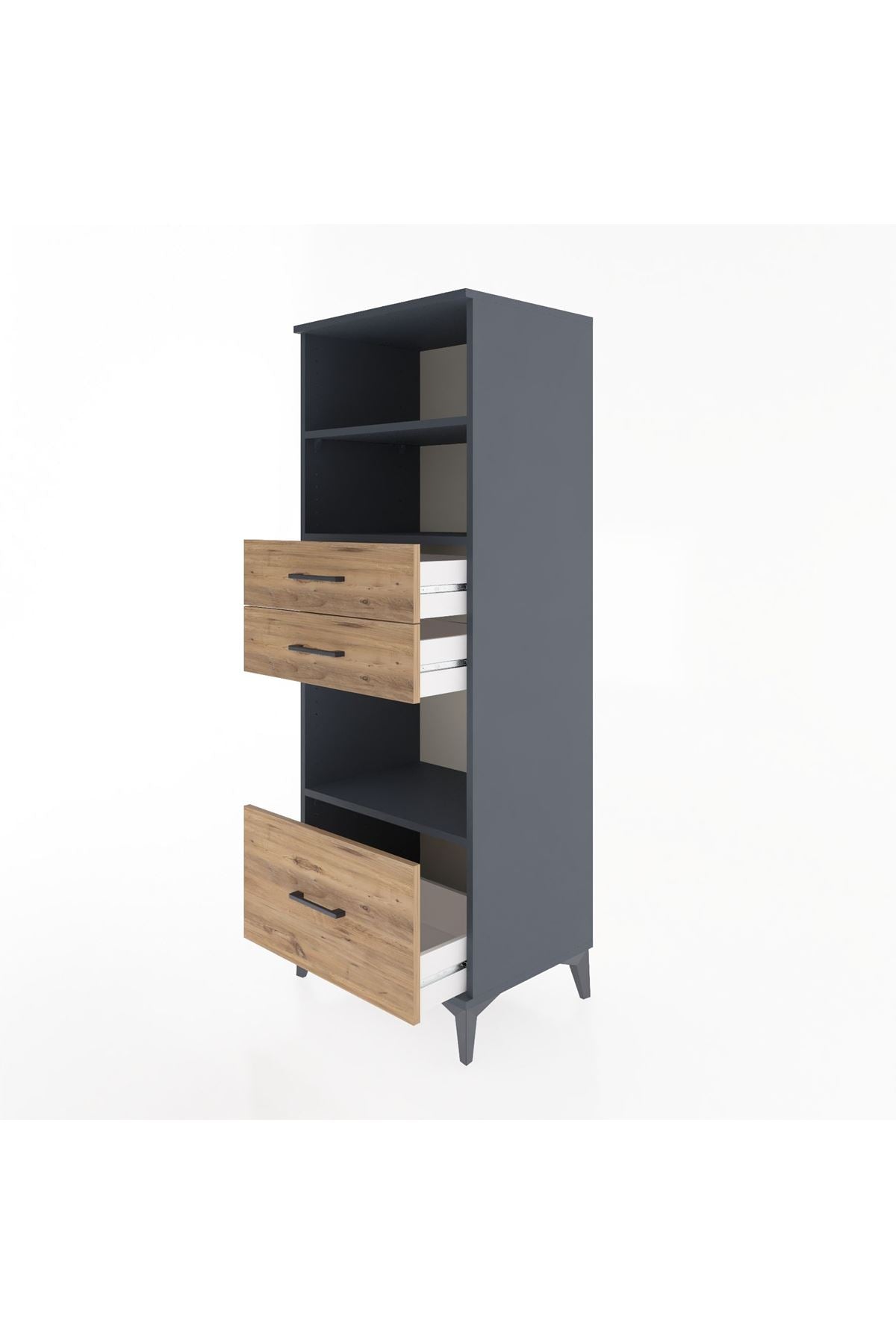 Hyperion Dolap 3 Raflı 3 Çekmeceli 60x44x163 - S53M012V6B