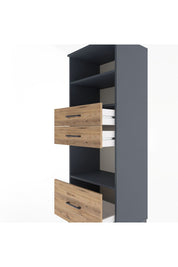 Hyperion Dolap 3 Raflı 3 Çekmeceli 60x44x163 - S53M012V6B