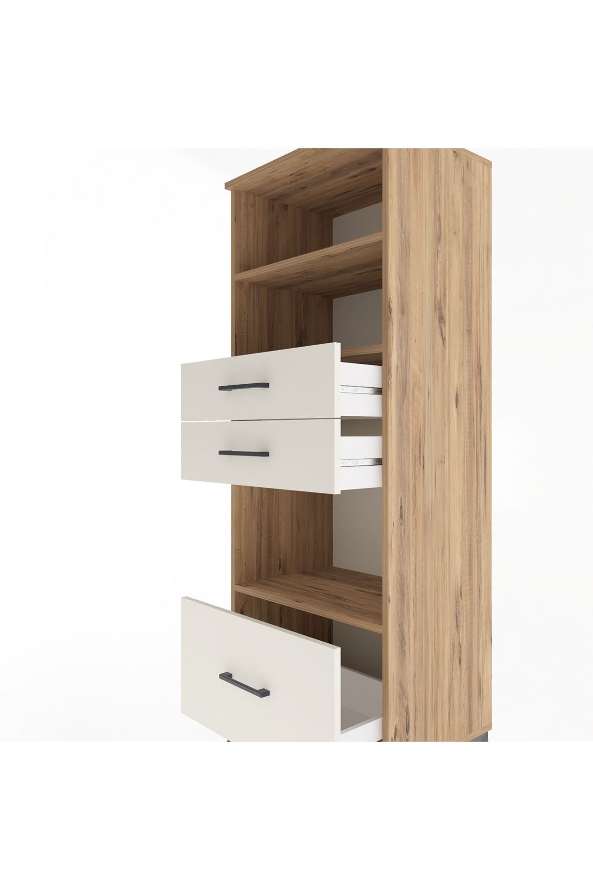 Hyperion Dolap 3 Raflı 3 Çekmeceli 60x44x163 - S53M012V7B