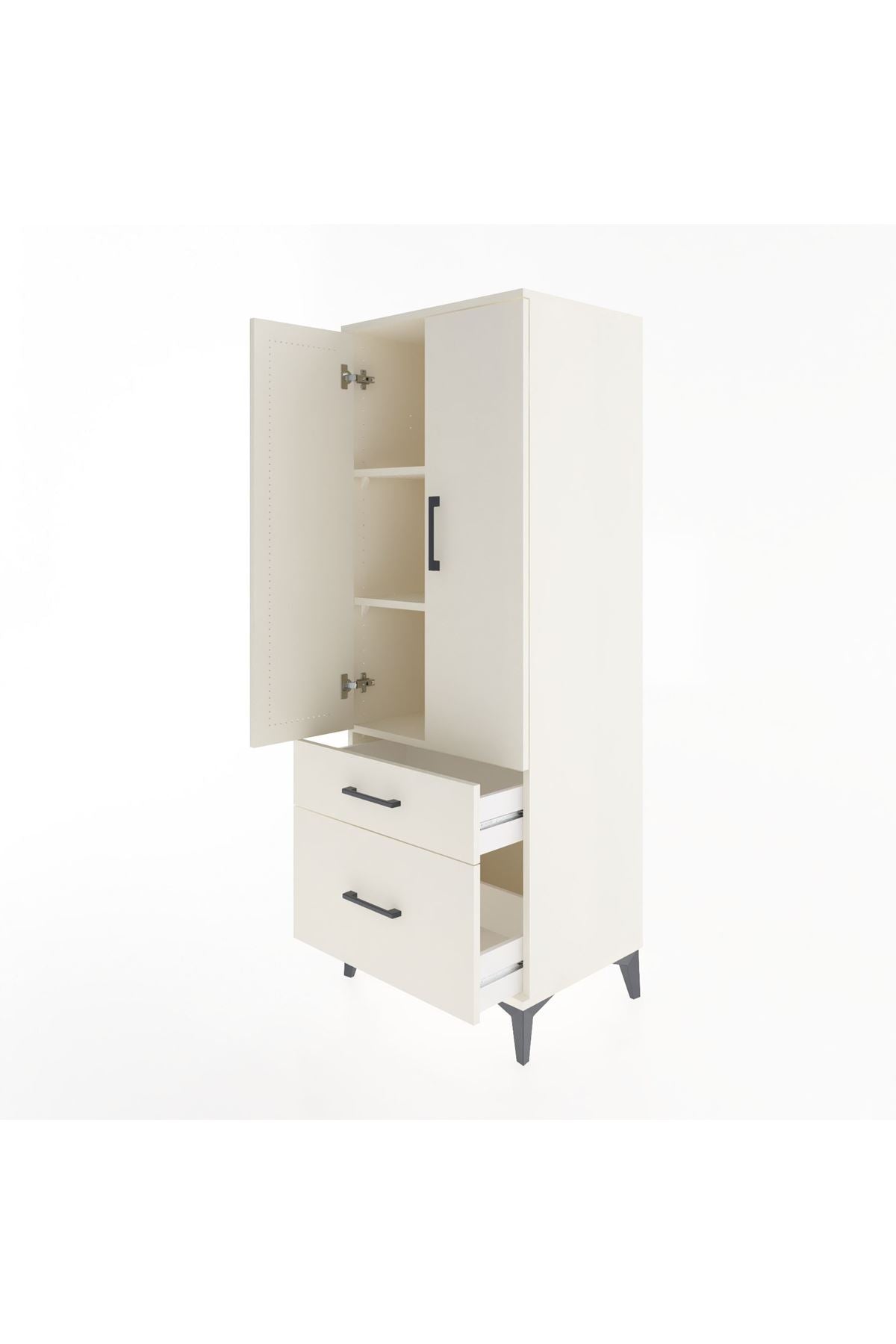 Hyperion Dolap 3 Raflı 2 Çekmeceli 2 Kapaklı 60x44x163 - S53M013V1B