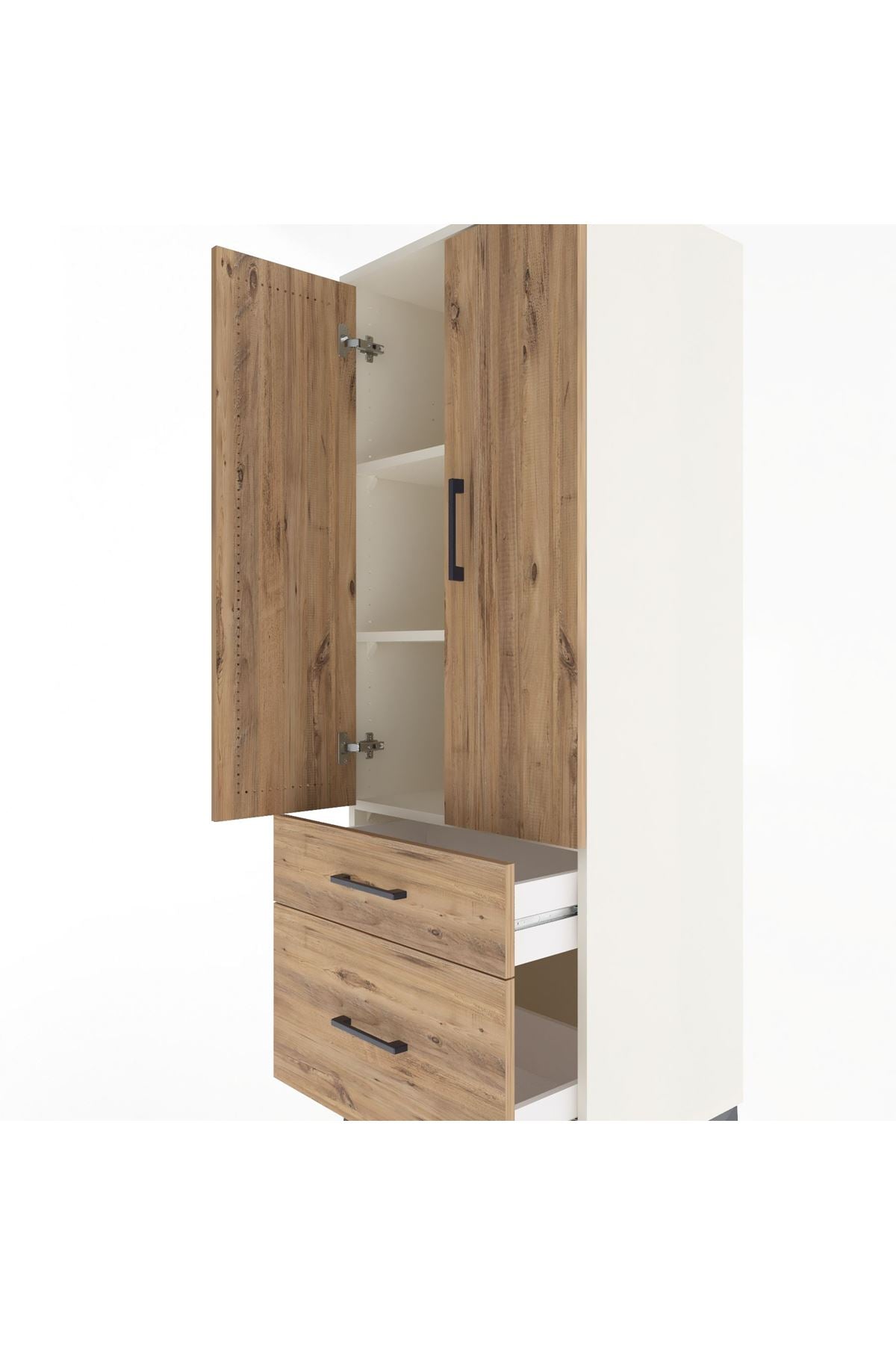 Hyperion Dolap 3 Raflı 2 Çekmeceli 2 Kapaklı 60x44x163 - S53M013V3B