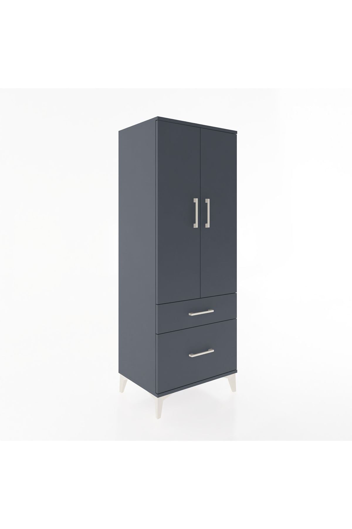 Hyperion Dolap 3 Raflı 2 Çekmeceli 2 Kapaklı 60x44x163 - S53M013V5B