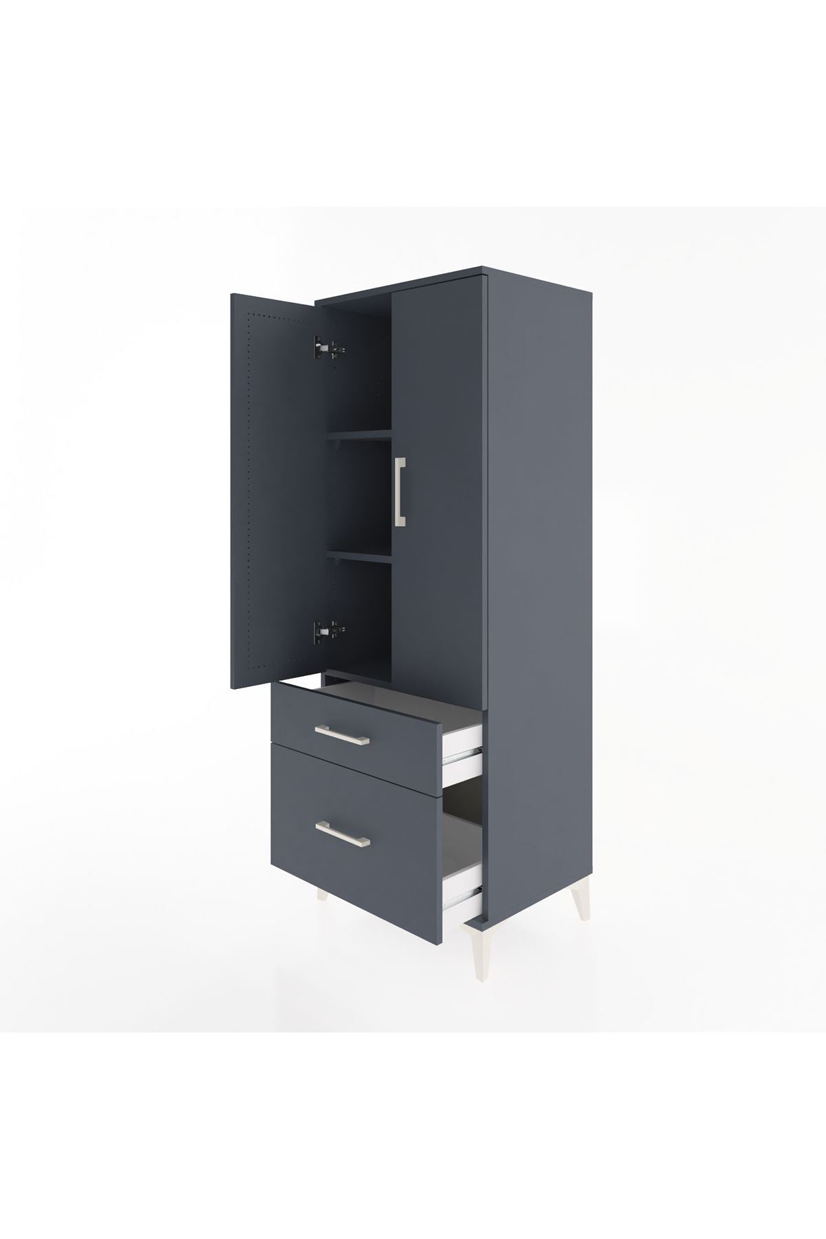 Hyperion Dolap 3 Raflı 2 Çekmeceli 2 Kapaklı 60x44x163 - S53M013V5B