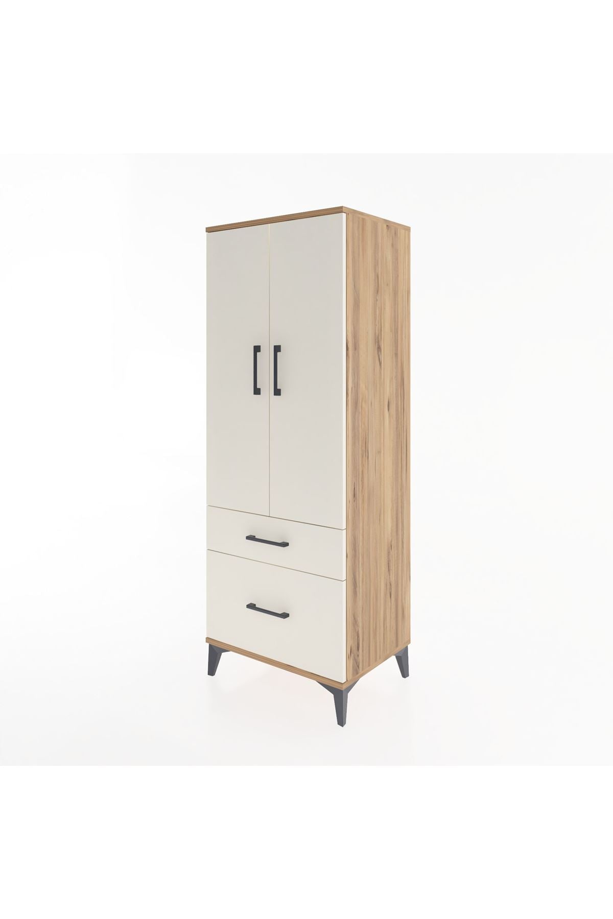 Hyperion Dolap 3 Raflı 2 Çekmeceli 2 Kapaklı 60x44x163 - S53M013V7B