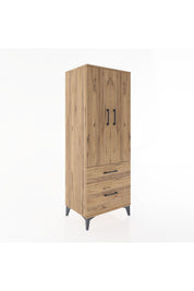 Hyperion Dolap 3 Raflı 2 Çekmeceli 2 Kapaklı 60x44x163 - S53M013V9B