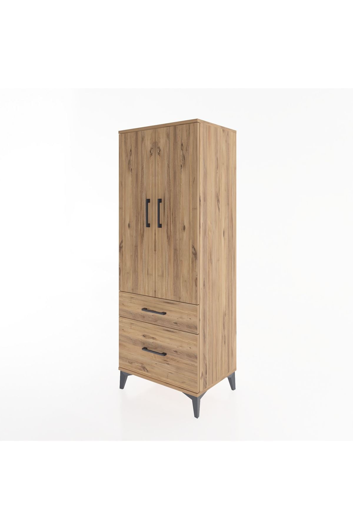 Hyperion Dolap 3 Raflı 2 Çekmeceli 2 Kapaklı 60x44x163 - S53M013V9B