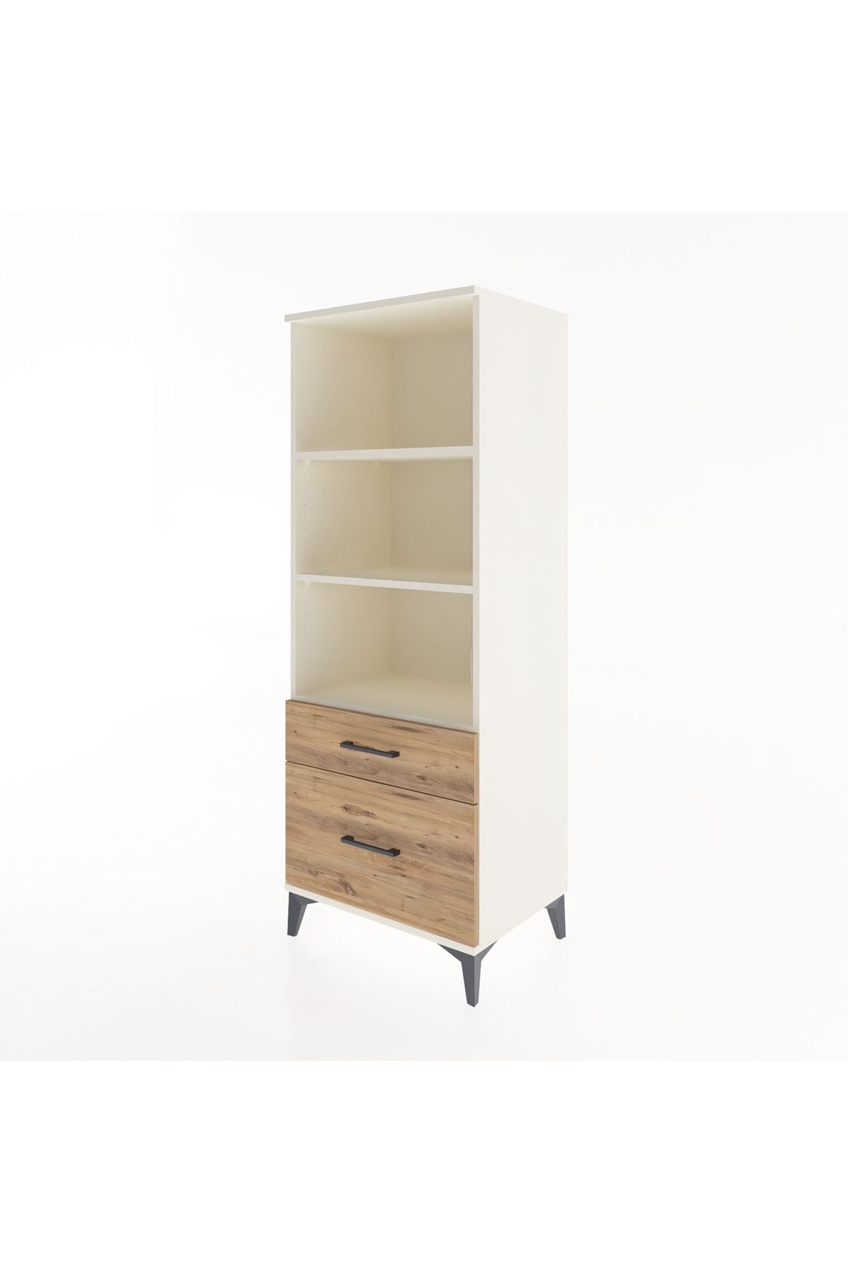 Hyperion Dolap 3 Raflı 2 Çekmeceli 60x44x163 - S53M014V3B