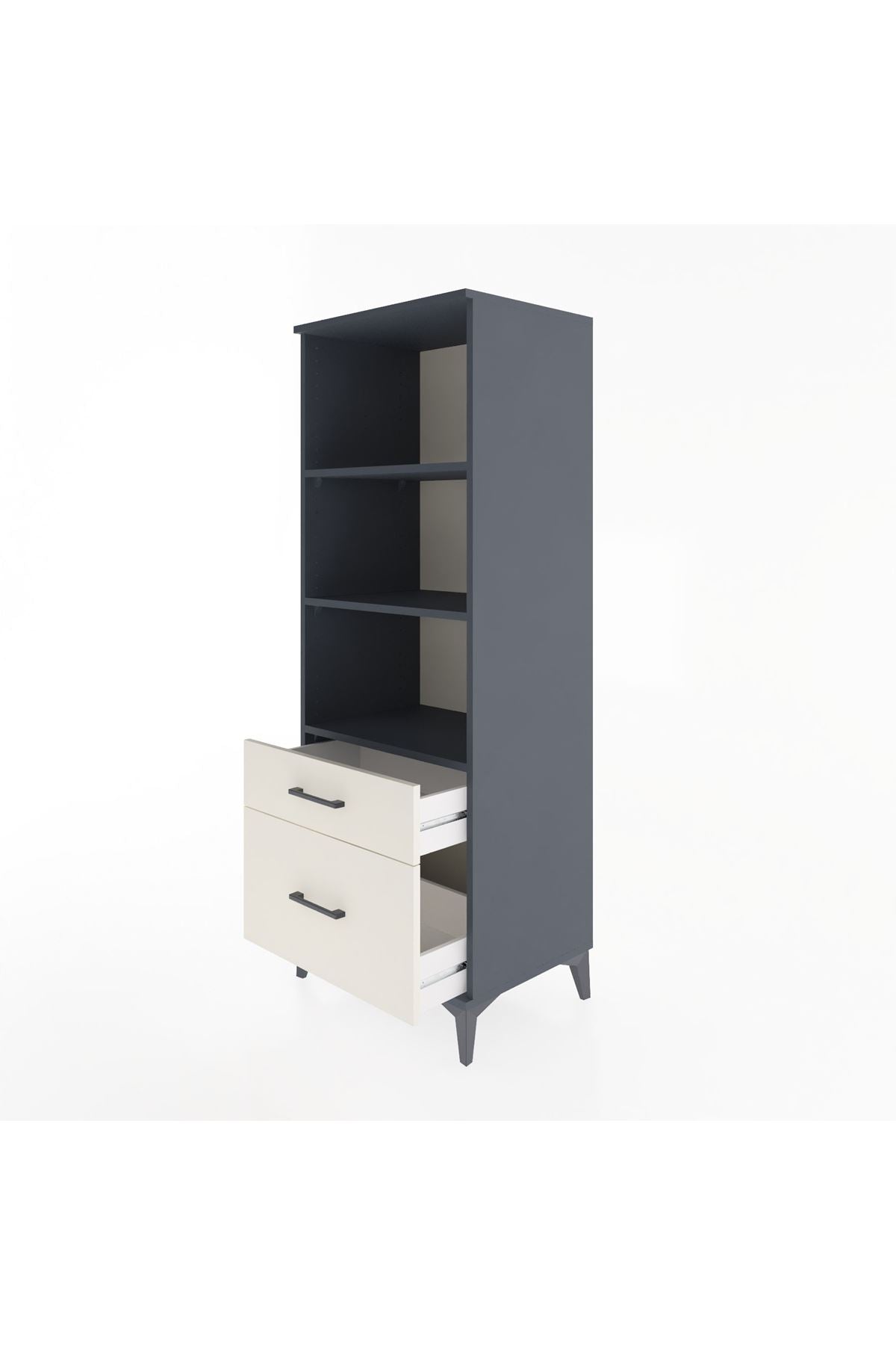 Hyperion Dolap 3 Raflı 2 Çekmeceli 60x44x163 - S53M014V4B