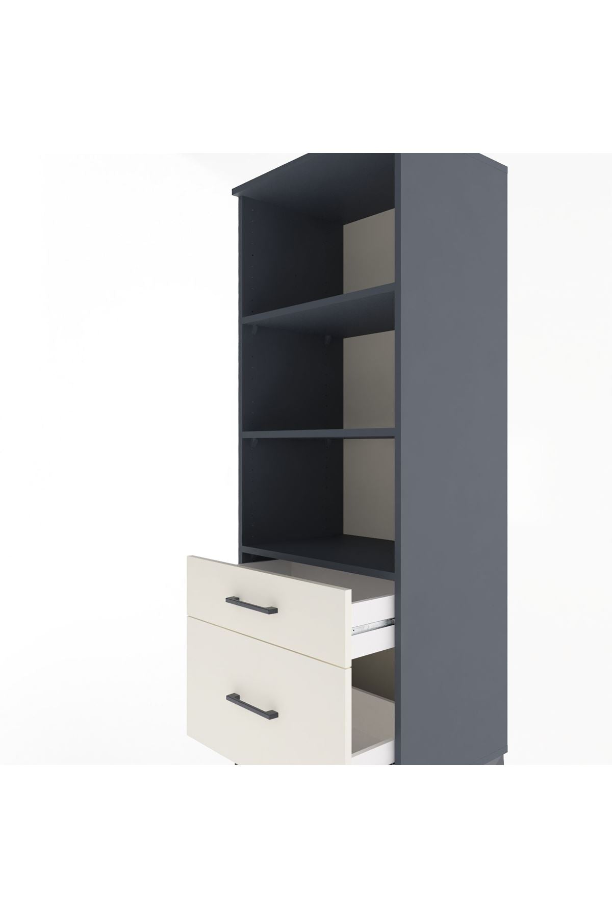 Hyperion Dolap 3 Raflı 2 Çekmeceli 60x44x163 - S53M014V4B